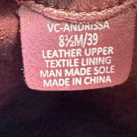 VINCE CAMUTO Andrissa ruched Red leather woman dress 3" Stiletto dress boot 8.5 - Picture 15 of 16